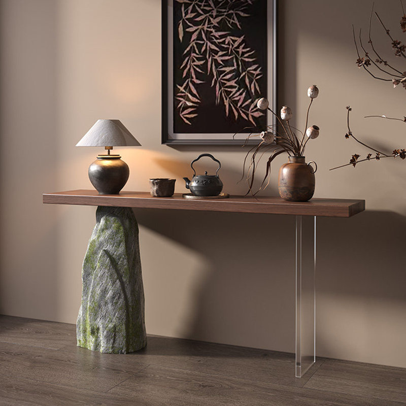 Nouvelle console de style chinois, H 31,5 po x l 62,9 po x P 11,8 po