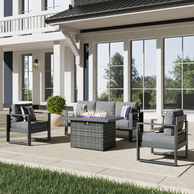 4 Piece Sofa Seating Group With Cushions