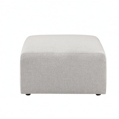 Canapé-repose-pieds, sans assemblage, tissu chenille beige L 29,92 po x l 29,92 po x H 16,73 po (longueur x largeur x hauteur)