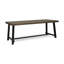 Table d'extérieur en bois moderne et industrielle - Finition grise et noire