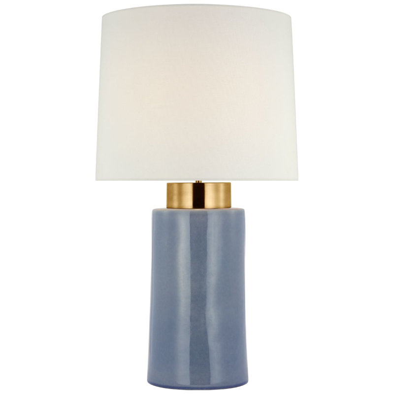 Xian Table Lamp, Polar Blue Crackle/Soft Brass