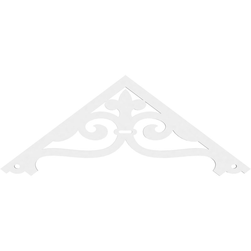 Finley Architectural Grade PVC Gable, 25" H x 60" W x 1" D, 10/12