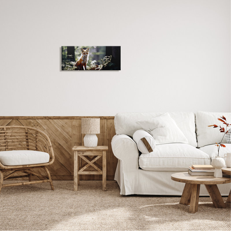 «Fox Under Sun Rays On Canvas» par Ray Powers, H 10 po x l 24 po x P 1,5 po