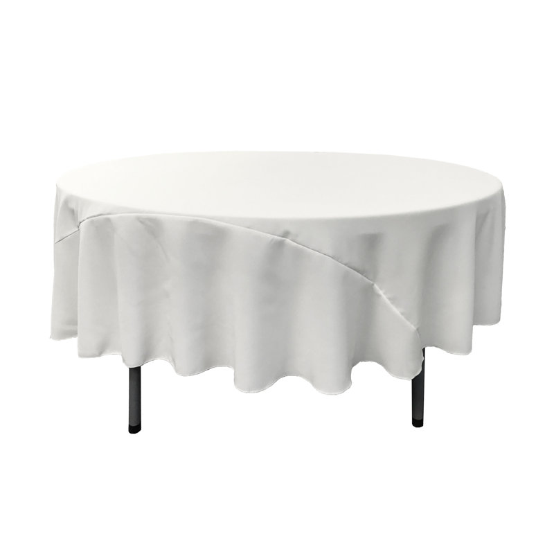 Solid Color Round Tablecloth - Basics by Wayfair™, 90" Round, White