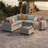 5-Person Outdoor Sectional Sofa Set With All-Weather HDPE Rattan, Cushions, And Wide Armrests-1007000677