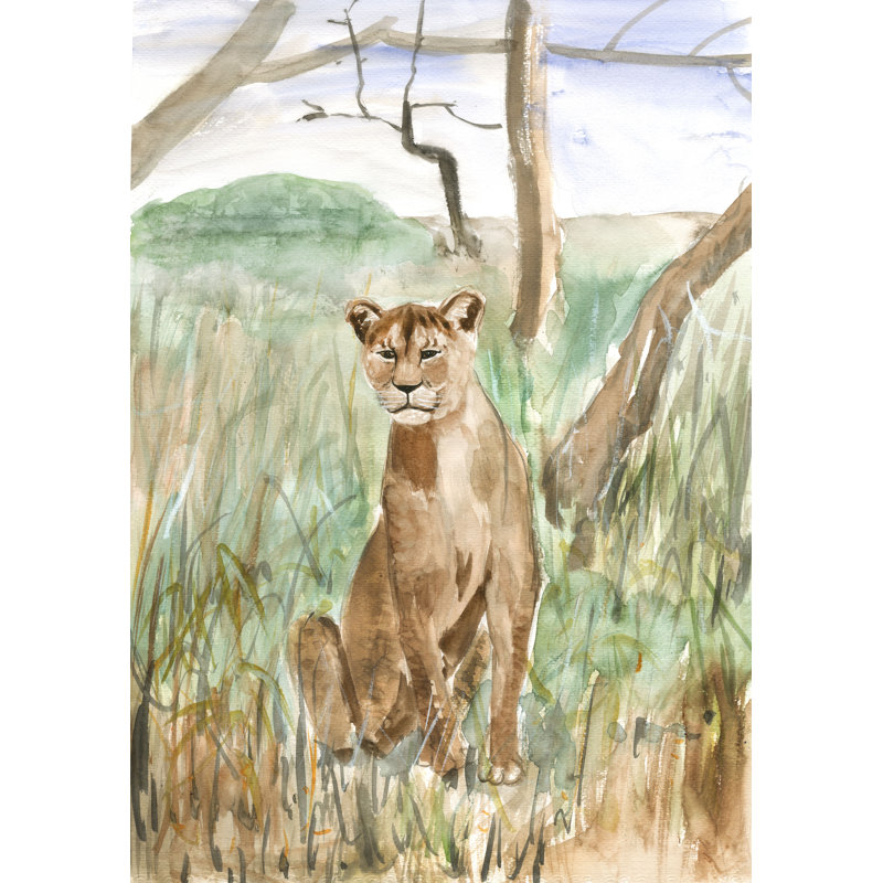 World Cultures Lion 1 Piece Wrapped Canvas Wall Art, 122cm H x 81cm W