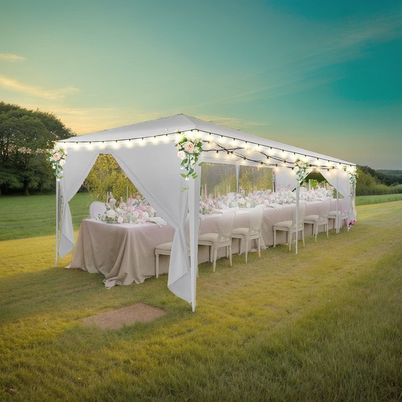 10x10/10x20/10x30 FT Canopy Party Tent with 4/6/8 Removable Sidewalls, Waterproof Outdoor Shelter , 103" H x 360" W x 120" D