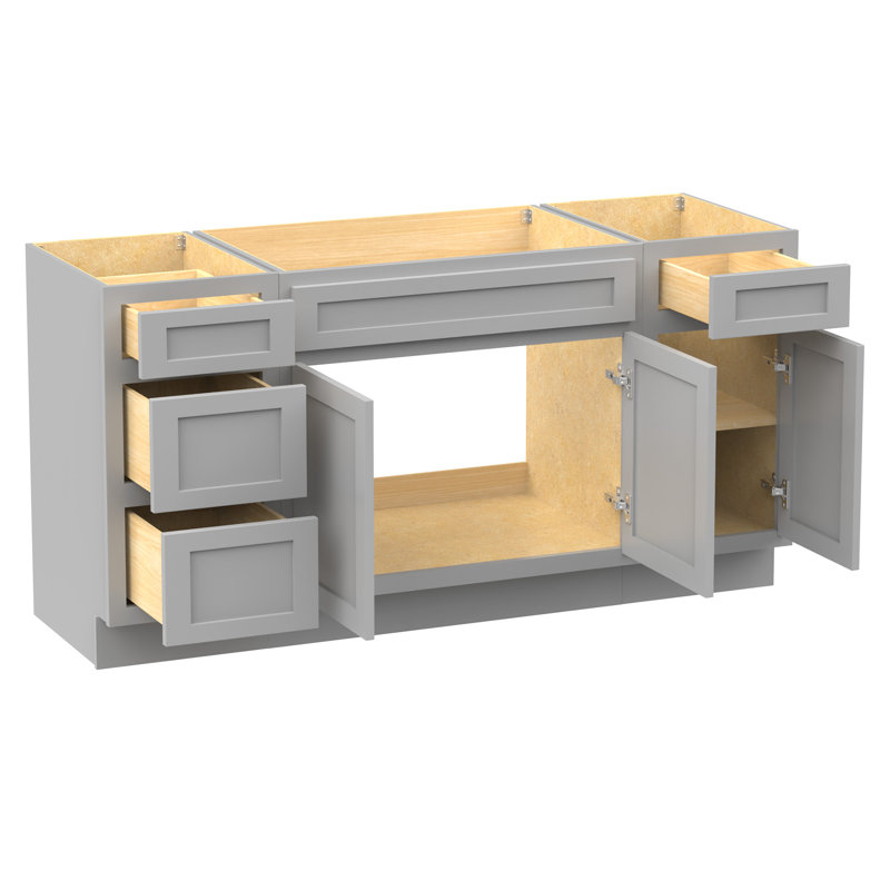Base de meuble-lavabo simple 60 po seulement, Gris