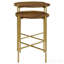 Table gigogne en bois brun foncé et doré 2 pièces