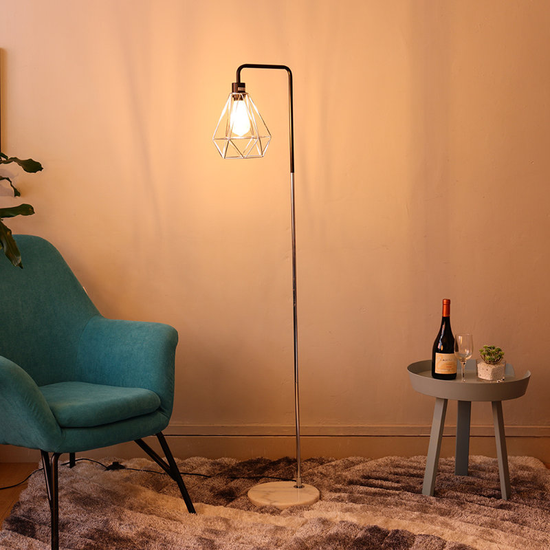 Melini 152cm Arched Floor Lamp, Chrome
