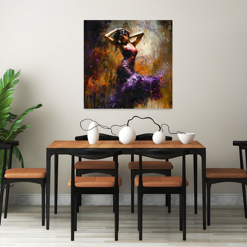 Fibonacci, art contemporain flamenco mauve III, H 32 po x l 32 po