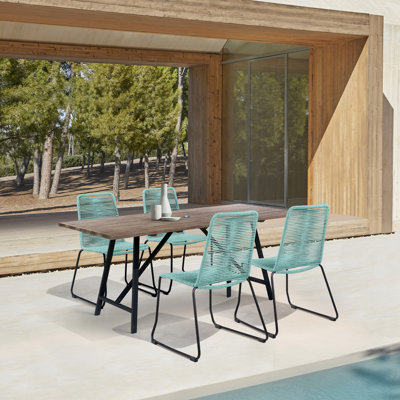 Ensemble de salle à manger rectangulaire pour 4 personnes 32 "Kiliyah