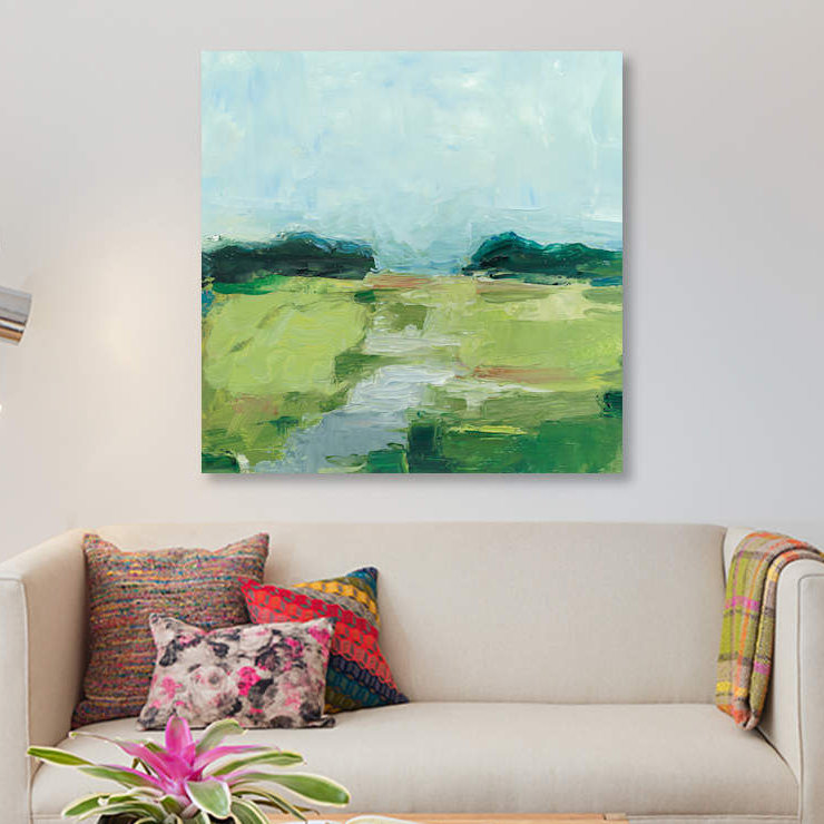 « rurale path i », impression sur toile, H 12 po x l 12 po x P 0,75 po, Toile tendue, Pas de tapis