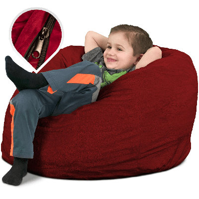  | 3 ft Kids Bean Bag Chair Replacement Cover Only | Removable Washable | Cover Only