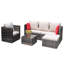 Ensemble de meubles de patio en rotin et canapé modulaire en osier