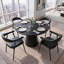 Ensemble de salle à manger 5 pièces rond avec guéridon 45,2 pouces et 4 chaises rembourrées-516164053-516164054