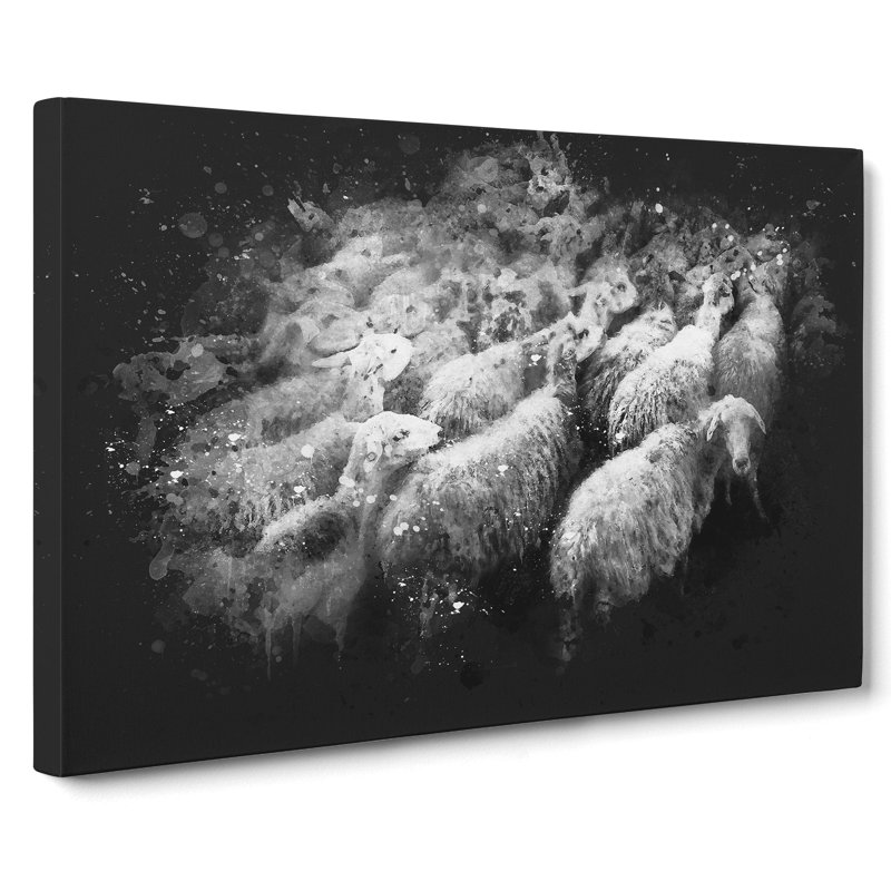 Flock of Sheep Vol.1 - Wrapped Canvas, 60cm H x 91cm W x 3cm D