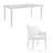 Galilea 7 Piece Aluminum Outdoor Dining Set with Grey Fabric