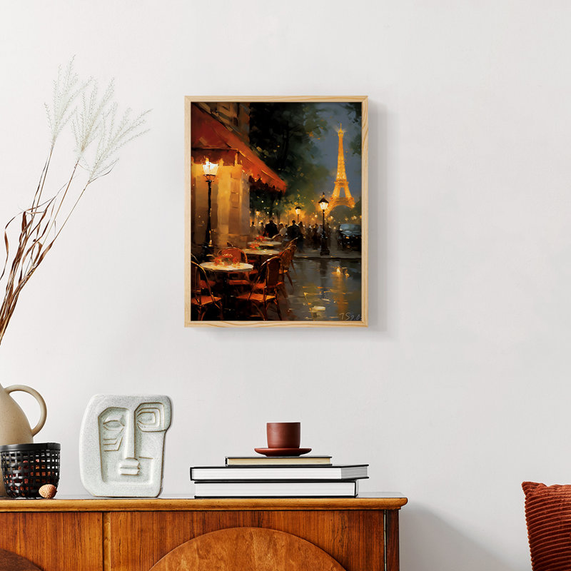 Paysages de la série Cccxxxi - reproduction encadrée de qualité supérieure - prête à être accrochée - aucun clou requis