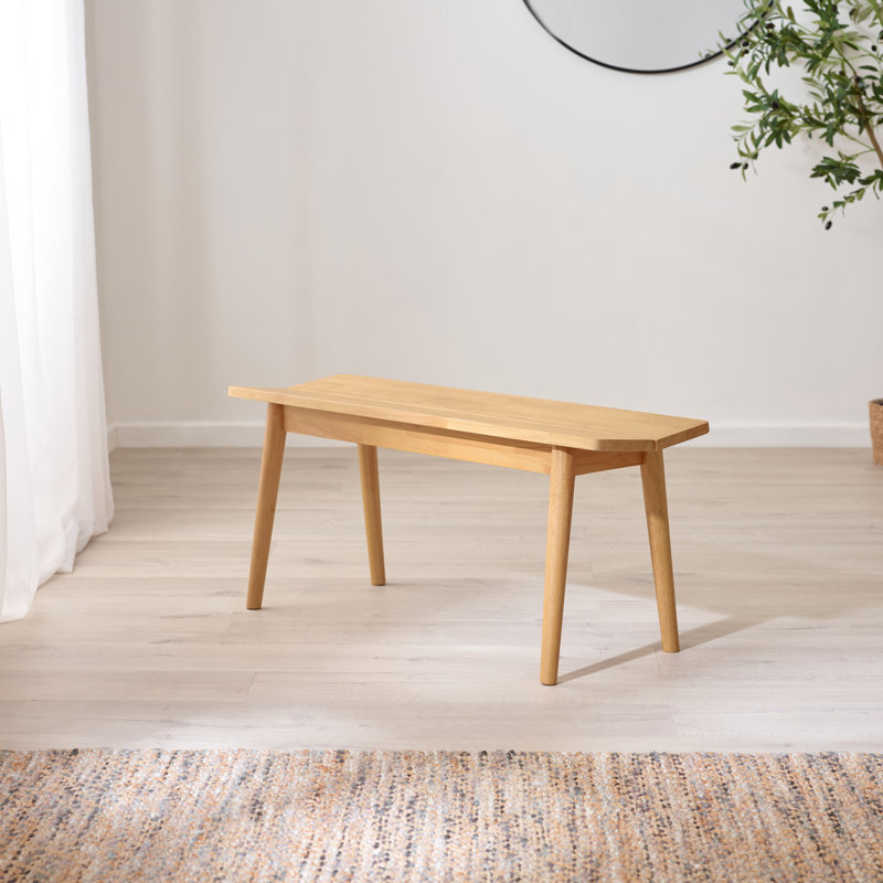 Aoibheann Solid Wood Bench - Traditional Rustic Farmhouse Kitchen Style, Oak, 43cm H x 95cm W x 30cm D
