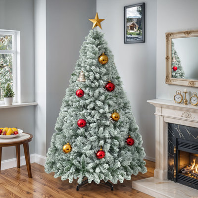 Arbre de Noël de 6 pi / 7,5 pi facile à installer, arbre de Noël, arbre saisonnier