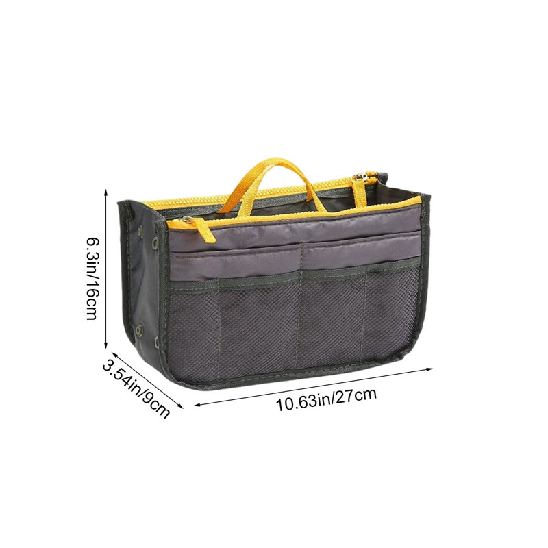 Sac à dos multifonctionnel Sac à dos à double fermeture éclair Sac de rangement grande capacité, Gris