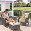 7 Piece Wicker Outdoor Furniture Set with 6-inch Comfy Cushions, High Back Patio Furniture Set with Armchairs and Fire Pit Table-1135941083-1135941082
