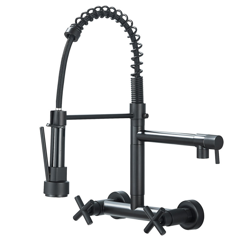 Belfry Kitchen Kronborg Pull Down Kitchen Faucet, Galvanizing