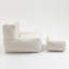 Fauteuil à billes confortable en mousse viscoélastique pour adultes - Canapé paresseux avec repose-pieds | Velours | Bol-1393196767