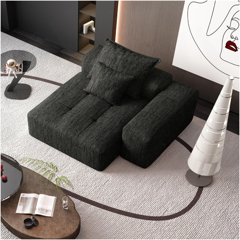 Canapé modulaire surdimensionné Modern, Noir