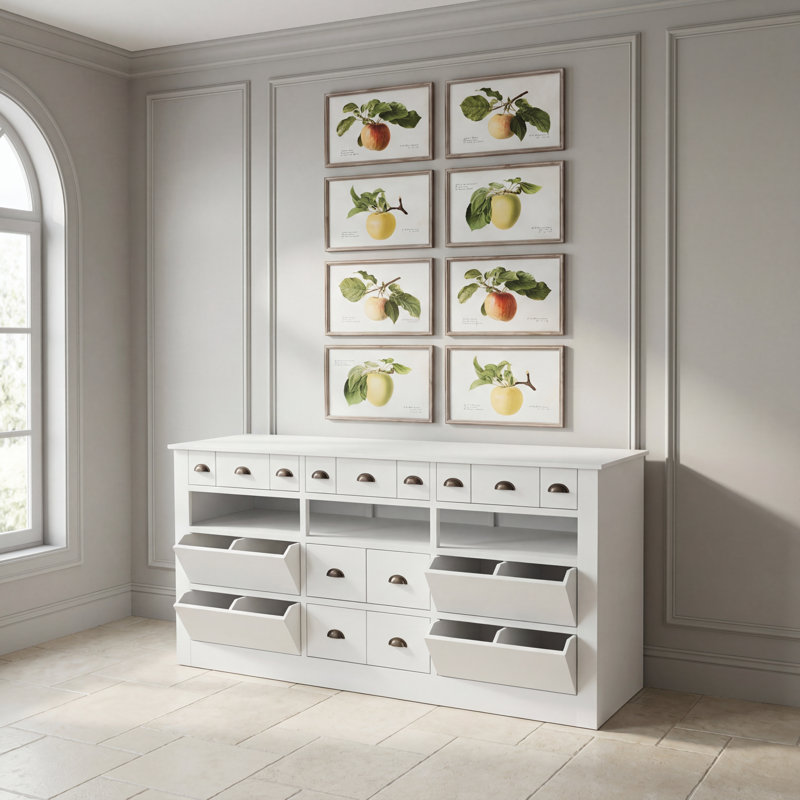Vine Hill Counter, Driftwood, Whitewash