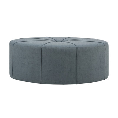 48" Ottoman,Polyester Fabric Large Cocktail Ottoman Modern Style For Living Room, Blue