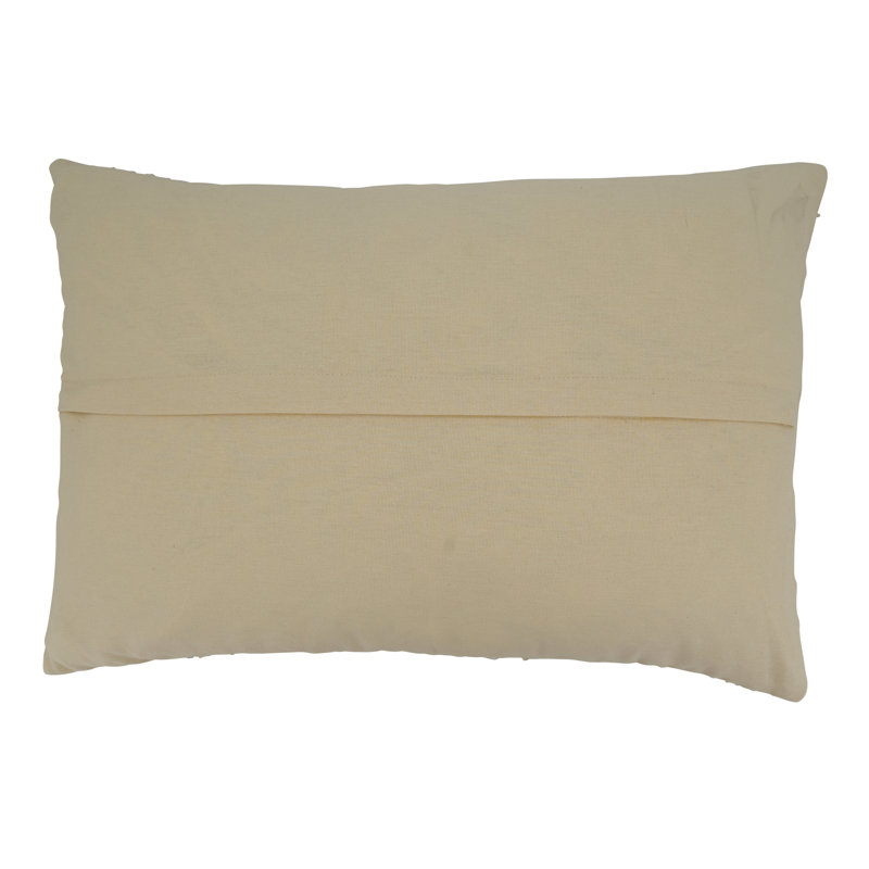 Junia Collection Fringed Cotton Throw Pillow, Down Blend