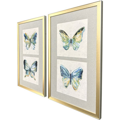 Watery Butterfly Framed Art