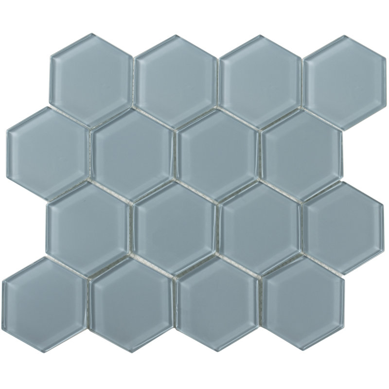 3" Beehive 10.25in.x11.75in. Glass Mosaic Tile, Skyline Gloss