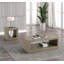 Table basse rectangulaire avec tablette inférieure pour le salon-842273836