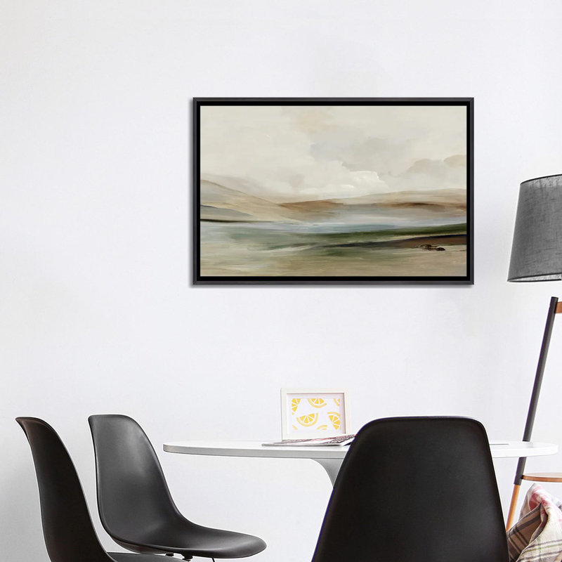 Echoes of Solitude - Wall Art Print - Framed Canvas, Distressed Black, 26" H x 40" W