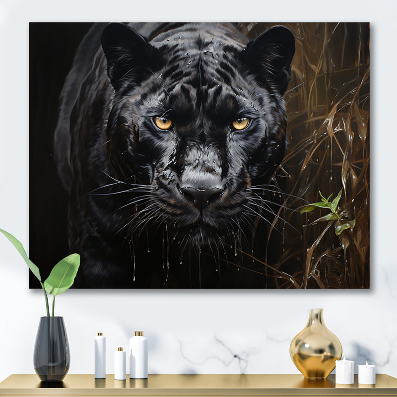 «Sleek Panther Stalk II», reproduction sur toile, Toile tendue, H 12 po x l 20 po x P 1 po