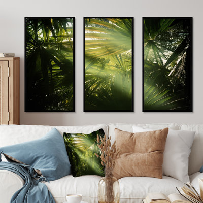 Jungle S Verdant Embrace II - ensemble d'art mural sur toile Jungle