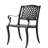 2 Cast Aluminum Dining Chairs - Black Mesh Back And Seat, Weather , For Outdoor Spaces ( Of 2)