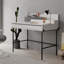 Demileigh Modern Office Desk with Storage Compartments and Metal Legs-839861537