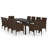 Cheniya Rectangular 11 - Piece 10 - Person 250Cm L Outdoor Table Set