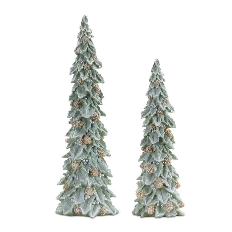 Pinecone houx scintillant (ensemble de 2)