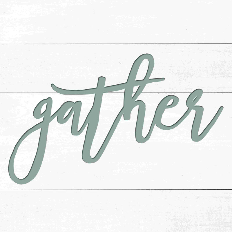 «White Shiplap Gather», art textuel sur toile tendue, H 20 po x l 20 po