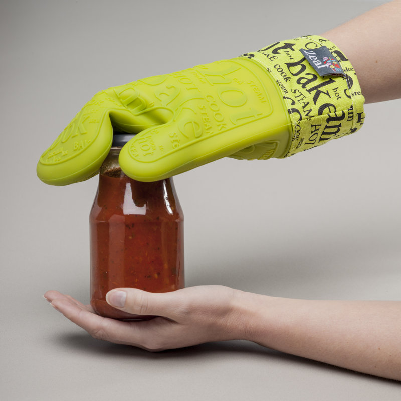Zeal Cotton Oven Mitt, Lime Green