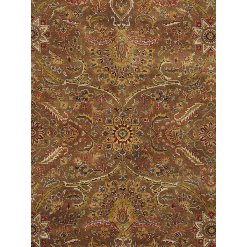 Canvello Tabriz Hand-Knotted Lamb's Wool Area Rug- 9' X 11'11"