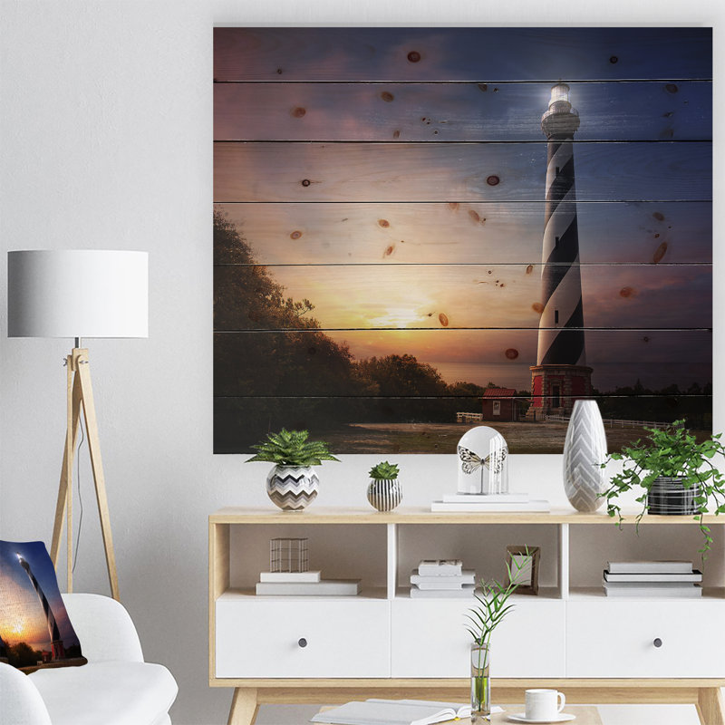 Photographie « sea & shore nautique cape hatteras », H 30 po x l 40 po x P 1,5 po, Bois