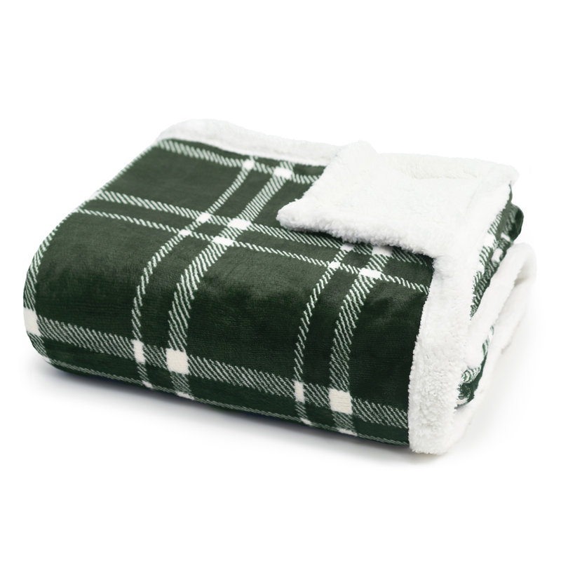 Americanflat Oversized Speckle Fleece Throw Blanket - Reversible Sherpa Backing - Ultra Soft Plush Comfort - Cozy Warmth For Couch Or Bed