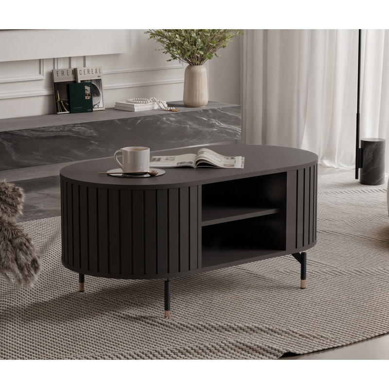 Rosebrugh Coffee Table with Storage, Black
