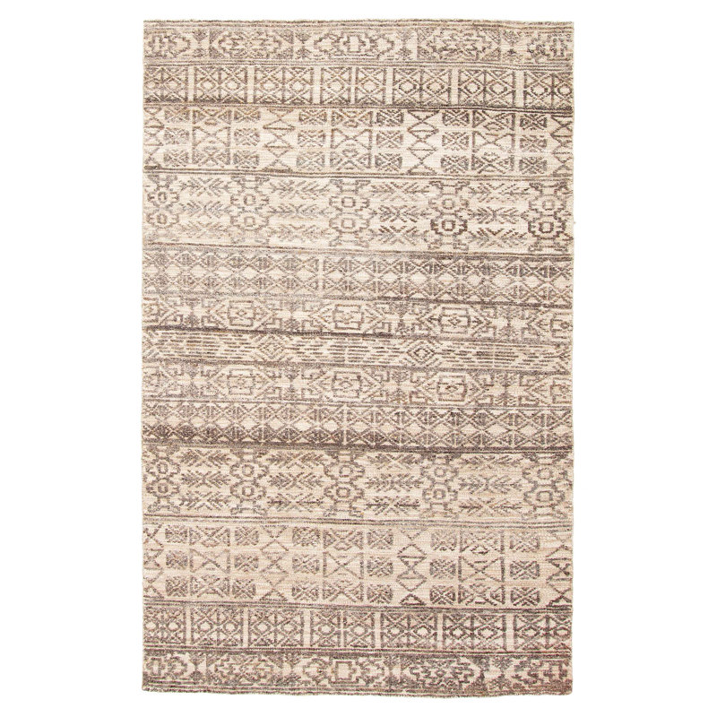 Tapis unique gris unique de 4 pi 11 po x 7 pi 10 po Tangier